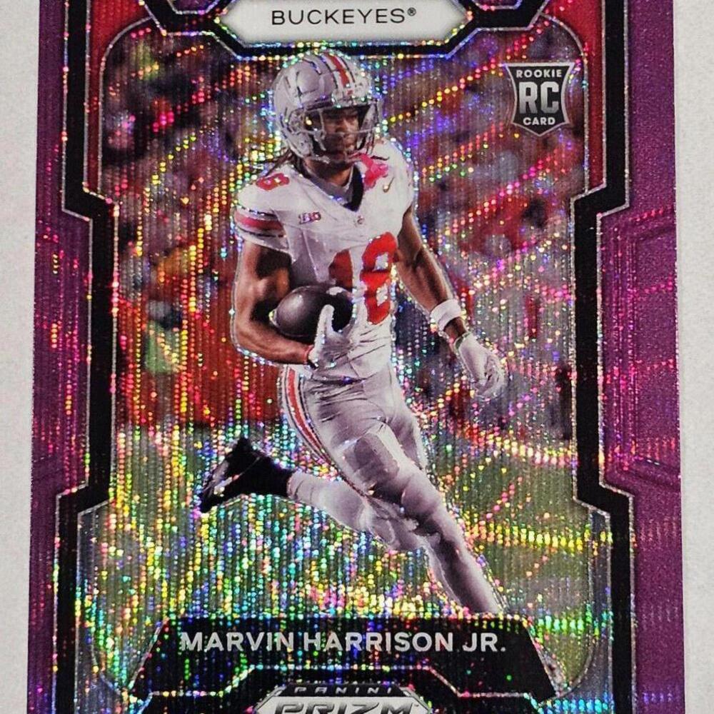 2024 Panini Prizm Marvin Harrison Jr. Rookie Card Buckeyes Holographic Parallel